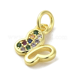 Real 18K Gold Plated Brass Pave Cubic Zirconia Pendants&nbsp;KK-M283-10A-02