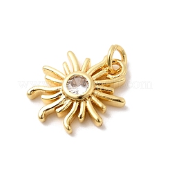 Brass Micro Pave Cubic Zirconia Pendants&nbsp;KK-Z135-05G-02