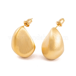 Drawbench Teardrop Brass Stud Earrings for Women&nbsp;EJEW-G391-08G