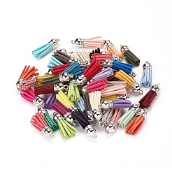 60Pcs 30 Colors Faux Suede Tassel Pendant Decorations&nbsp;FIND-YW0001-13P