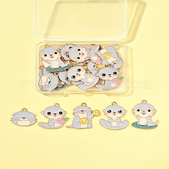 20Pcs 5 Styles Alloy Enamel Pendants&nbsp;ENAM-FS0003-12