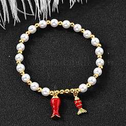 Brass Cubic Zirconia Stretch Bracelets&nbsp;BJEW-K278-03G