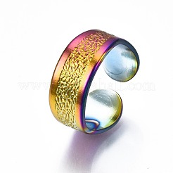 304 Stainless Steel Cuff Ring&nbsp;RJEW-N038-077