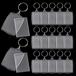 Plastic Badge Holder Keychain&nbsp;AJEW-WH0274-08P