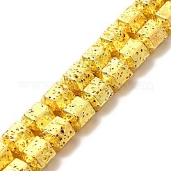 Electroplated Natural Lava Rock Beads Strands&nbsp;G-G984-09