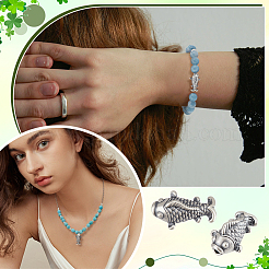 2Pcs Fine Silver Beads&nbsp;STER-BC0004-14AS