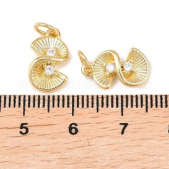Brass Micro Pave Cubic Zirconia Charms&nbsp;KK-Z146-28G