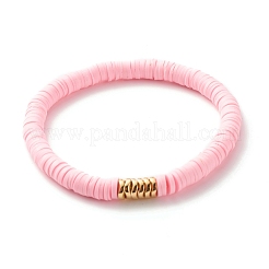 Synthetic Hematite & Polymer Clay Heishi Beads Stretch Bracelets Set&nbsp;BJEW-JB07380