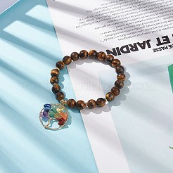 Natural Tiger Eye Stretch Bracelet&nbsp;BJEW-JB08748-03