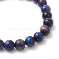 Natural Rainbow Tiger Eye Round Beads Stretch Bracelets for Women Men&nbsp;BJEW-JB11608