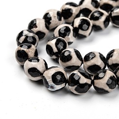 Tibetan Style Turtle Back Pattern dZi Beads&nbsp;G-H1453-1