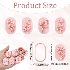 6 Pcs Leaf-Shaped Stamp Clay Molds&nbsp;ST-CJ0043-093