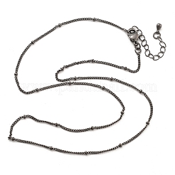 2MM Brass Satellite Chain Necklaces for Women&nbsp;NJEW-D302-49B