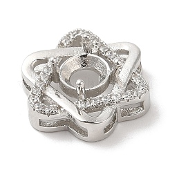Brass Crystal Rhinestone Pendant Cabochon Settings&nbsp;KK-D033-04P
