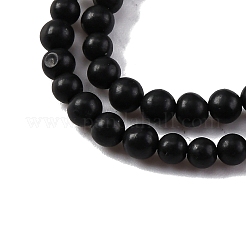 Natural Shungite Beads Strands&nbsp;G-M353-A04-3mm
