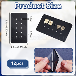 12Pcs 10-Hole Acrylic Earring Display Cards&nbsp;EDIS-OC0001-10B