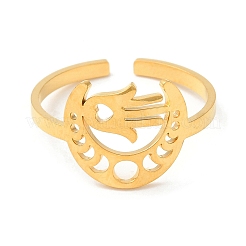 304 Stainless Steel Open Cuff Ring&nbsp;RJEW-K251-03G