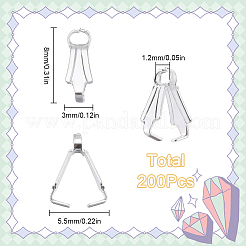 200Pcs Alloy Ice Pick Pinch Bails&nbsp;FIND-SC0006-13S