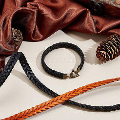 2M 2 Colors Braided Cowhide Leather Cords&nbsp;WL-GA0001-03