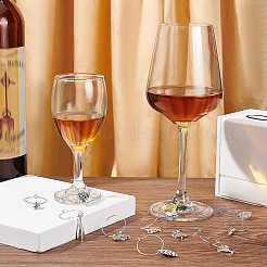 DIY Wine Bottle Wine Glass Charm Making Kits&nbsp;DIY-BC0005-34