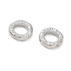 Brass Textured Linking Rings&nbsp;KK-D289-32P