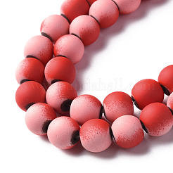 Spray Painted Non-magnetic Synthetic Hematite Beads Strands&nbsp;G-N337-01C
