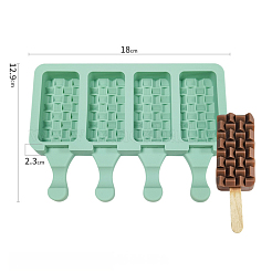 Food Grade DIY Rectangle Ice-cream Silicone Molds&nbsp;DIY-D062-05A