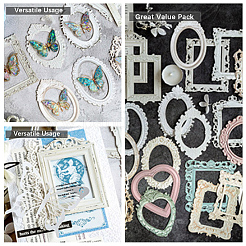 4 Sets 4 Style Retro Embossed Frame Scrapbooking Paper Pads&nbsp;DIY-CP0012-61