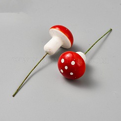 Resin Artificial Mushroom for Garden Ornament Flower Pots Bonsai Micro Landscape Decoration&nbsp;AJEW-WH0567-54C