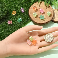 6Pcs Luminous Resin Mushroom Charms&nbsp;CRES-YW0002-47