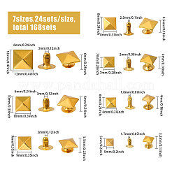 168 Sets 7 Styles Alloy Rivets Nails Set&nbsp;FIND-CA0010-77G