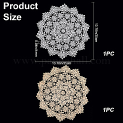 2Pcs 2 Colors Polyester Cup Mats&nbsp;AJEW-GF0009-20