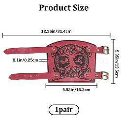 Imitation Leather Tree of Life Cord Bracelet&nbsp;AJEW-WH0342-88C
