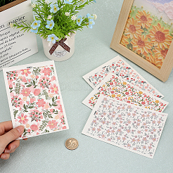20 Sheets 4 Style Flower Pattern Ceramics Clay Water Transfer Paper&nbsp;DIY-CP0010-36B