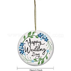 Handmade Porcelain Pendants&nbsp;PORC-WH0005-019