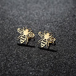 Bees 201 Stainless Steel Stud Earrings&nbsp;FS-WGD71BE-02