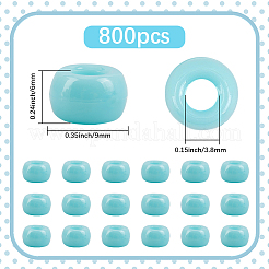 800Pcs Spray Painted Plastic Beads&nbsp;KY-SP0001-56D