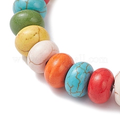 Spray Painted Synthetic Turquoise Beads Charm Bracelets&nbsp;BJEW-JB12495