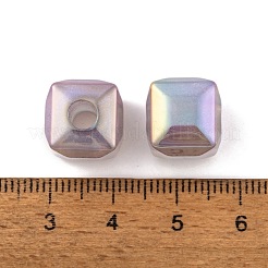 UV Plating Rainbow Iridescent Acrylic Beads&nbsp;PACR-C009-03G