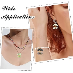 16Pcs 8 Colors Alloy & Glass Pendants&nbsp;PALLOY-YW00166
