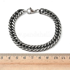 304 Stainless Steel Cuban Link Chain Bracelets for Men Women&nbsp;BJEW-D367-01