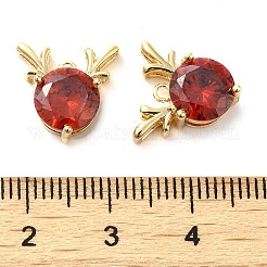 Brass with Glass Rhinestone Charms&nbsp;KK-H455-37G