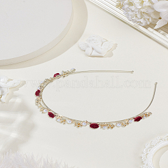 1Pc Zinc Alloy & ABS Plastic & Rhinestone Hair Bands for Women Girls&nbsp;PHAR-LP0003-004
