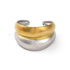 304 Stainless Steel Open Cuff Rings&nbsp;RJEW-K258-08GP-01