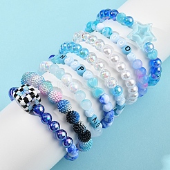 DIY Acrylic Beads Stretch Bracelet Making Kits&nbsp;DIY-FS0008-76