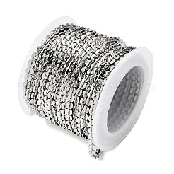 304 Stainless Steel Flat Round Link Chains&nbsp;CHS-K026-01B-P