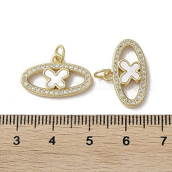 Brass Micro Pave Cubic Zirconia Charms&nbsp;KK-G485-02G
