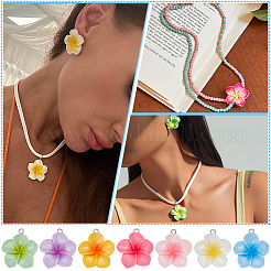 49Pcs 7 Colors Opaque Resin Pendants&nbsp;CRES-PH0001-30