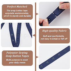 10 Yards Polyester Sewing Snap Button Tape&nbsp;DIY-OC0012-96B