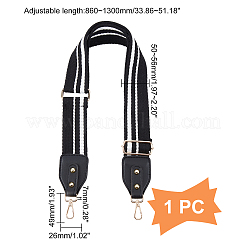 Stripe Pattern Cotton Fabric & PU Leather Bag Straps&nbsp;FIND-WH0001-57A